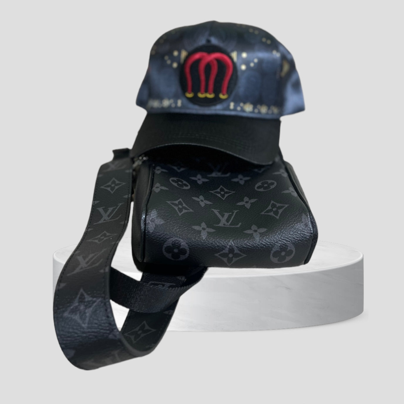 Magneche Bandana Design Cap - Triple Black