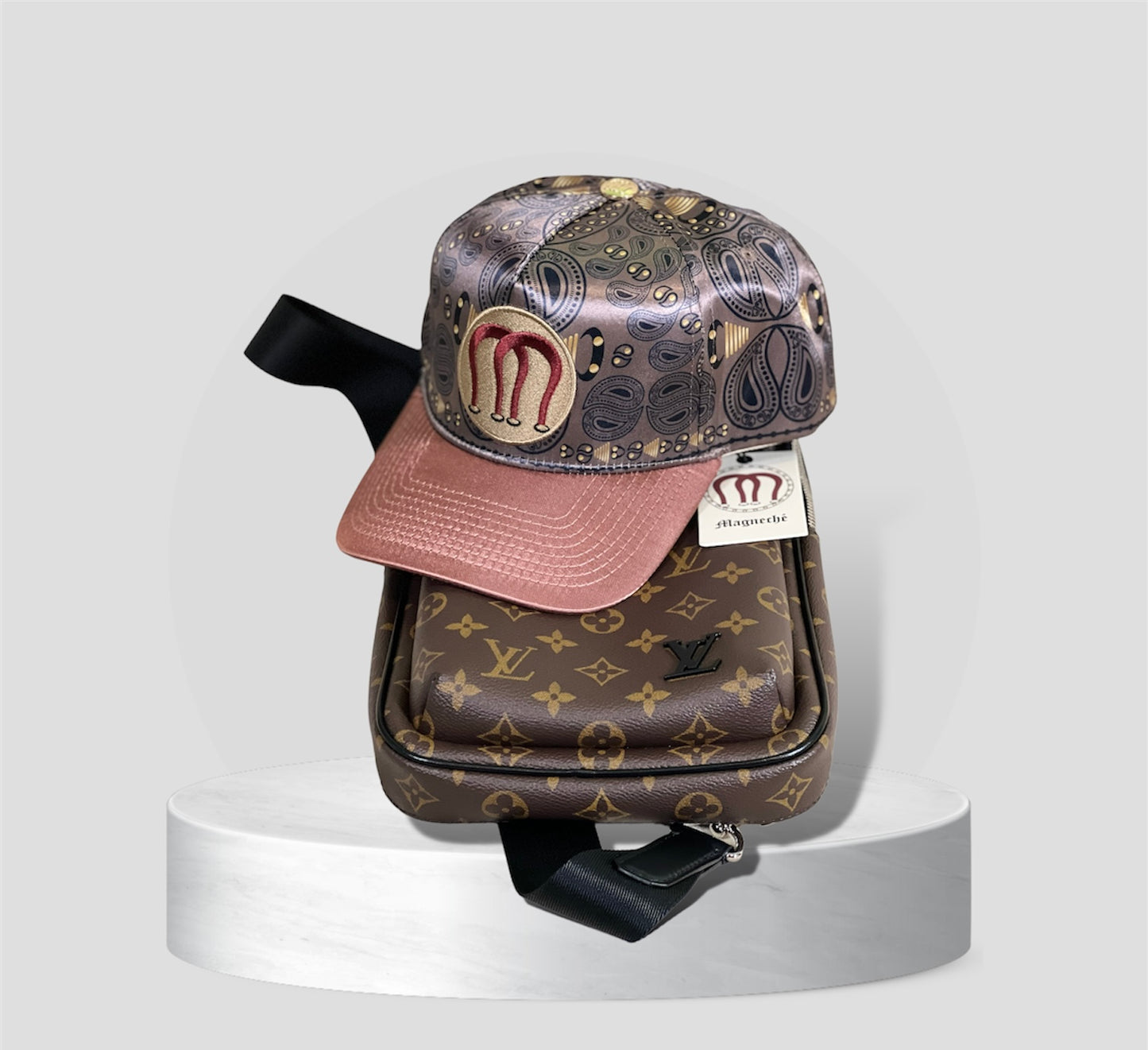 Magneche Bandana Design Cap - Mocha Brunette