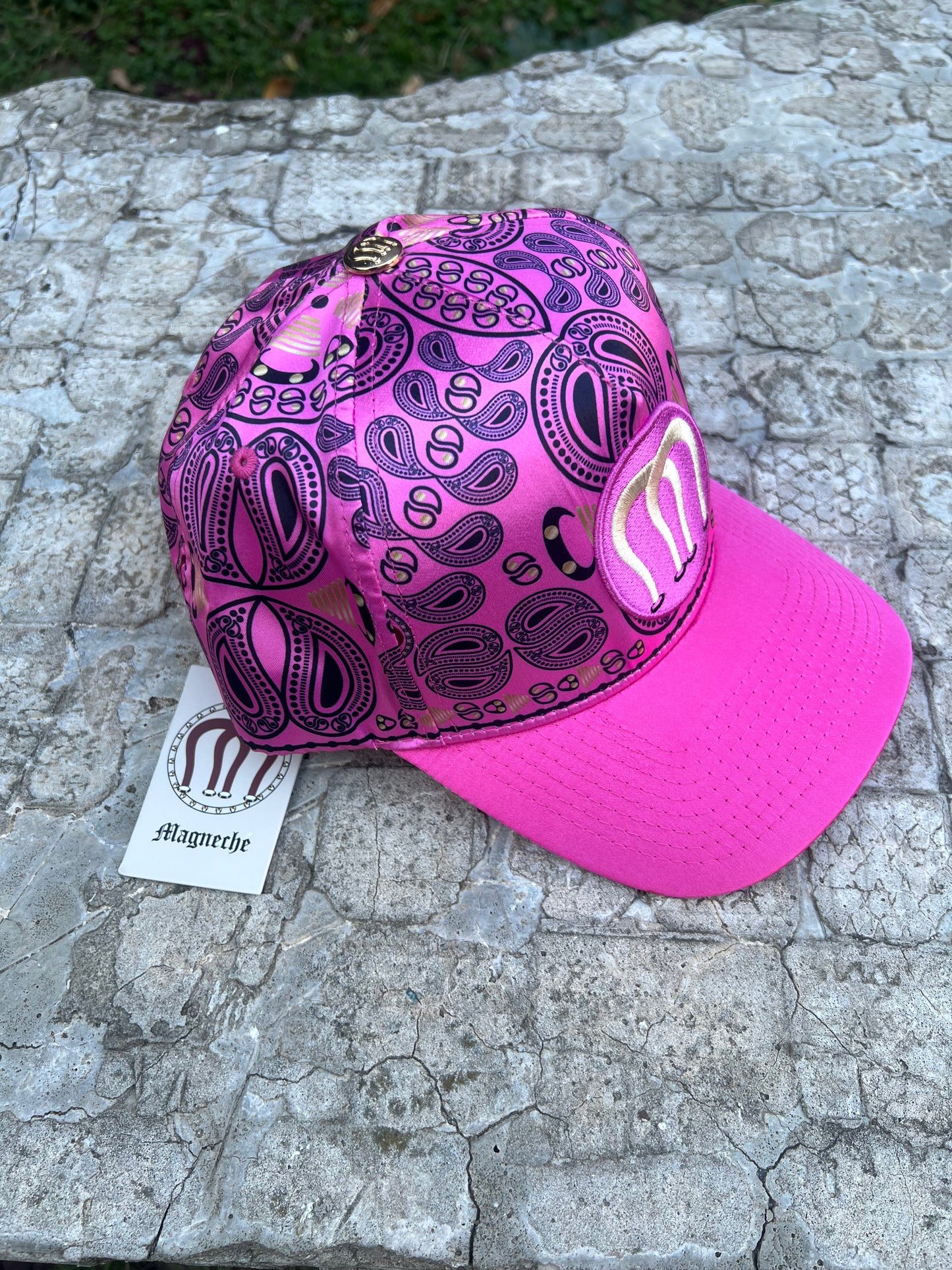 Magneche Bandana Design Cap - Fuscia Magenta