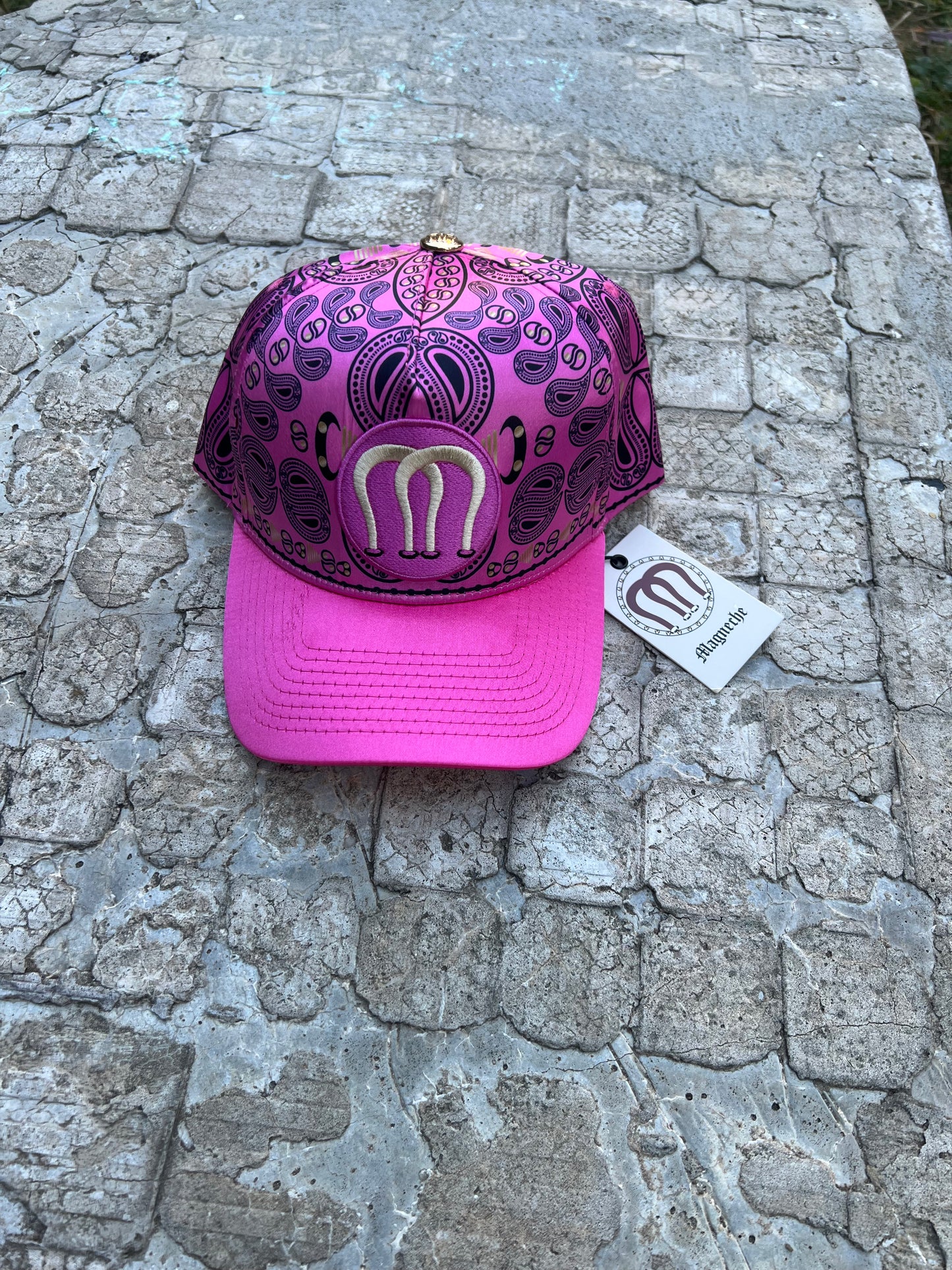 Magneche Bandana Design Cap - Fuscia Magenta