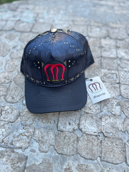 Magneche Bandana Design Cap - Triple Black